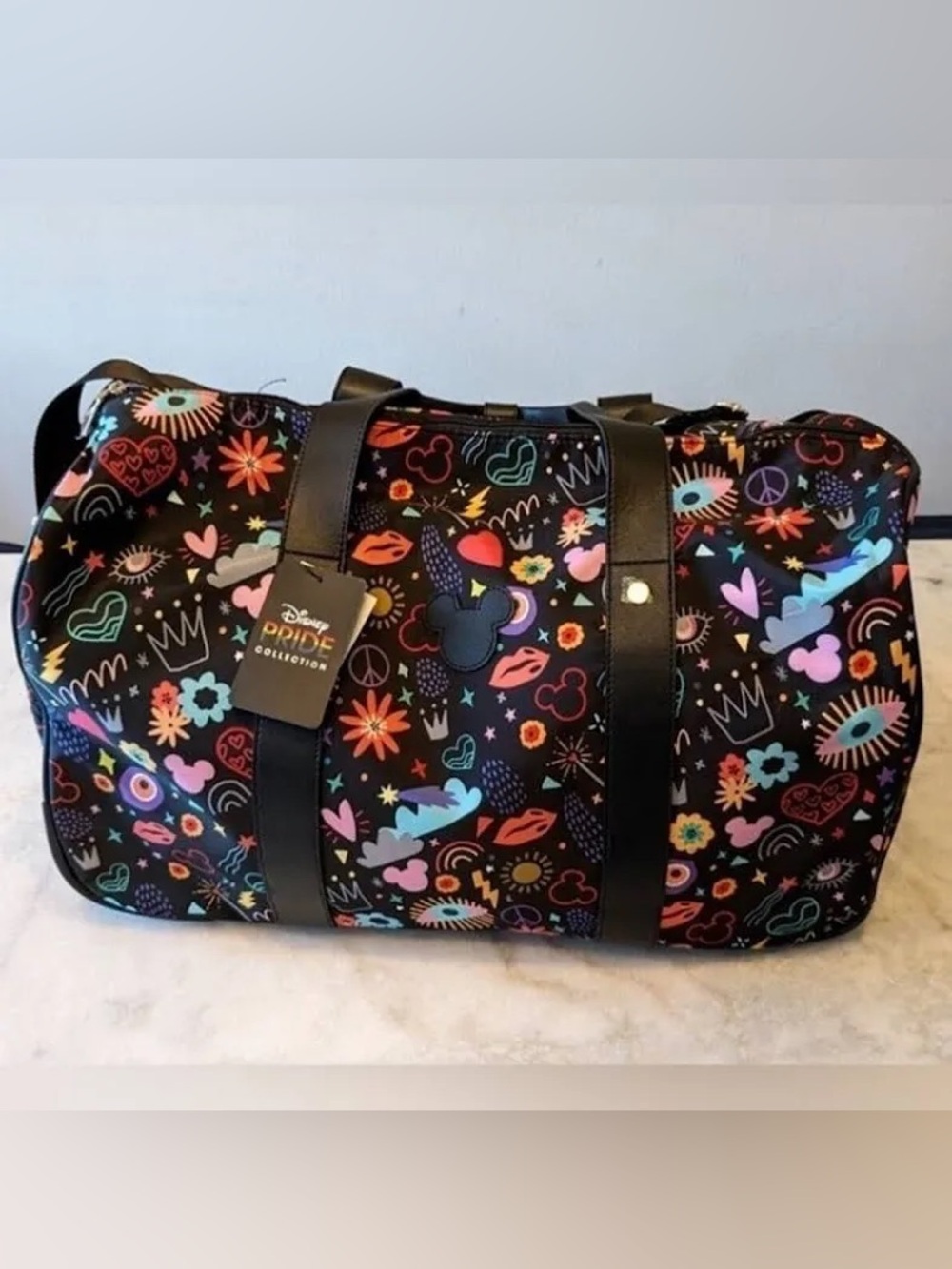 NWOT Disney Pride Duffel Bag Suitcase with Wheels